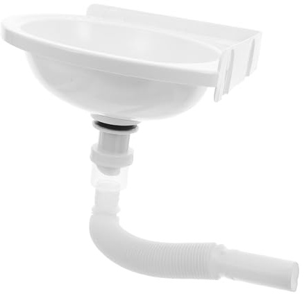 Tofficu Lavabo de Esquina Compacto Pared Montaje Diseño Ahorra Espacio para Baños Pequeños Lavabo Triangular Colgante Fácil Limpieza para Rincones y Espacios Reducidos