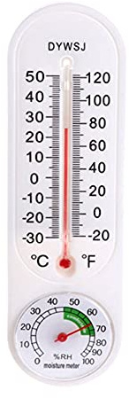 HEEPDD Vertikal Termometer Hygrometer, Inomhustermometrar Inomhus Utomhustemperatur Fuktighetsmätare med Celsius Fahrenheit, för Hemväxthuskontor Trädgård Vertikal Termometer