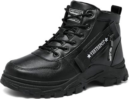 Hezeisoar Bottes Femme Bottines à Lacets Classique | Confortable Antidérapantes Bottines Randonnée Trekking Montantes Chaussures