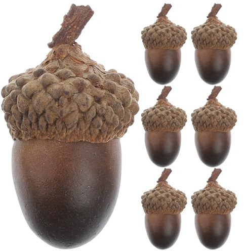 60pcs künstliche lebensechte Simulation Kleine Eichel Set Dekoration Falsche Nüsse Home Küche