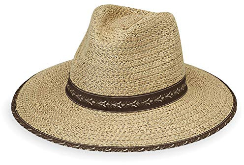 Wallaroo Hat Company – Men’s Cabo Fedora – Natural Wide Brim Sun Hat with Chin Strap and UPF 50+ Sun Protection – Classic Sun-SmartSurf Hat for Outdoor Adventures and Everyday (Large/X-Large, Natural)