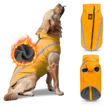 PETCUTE Hundemantel wasserdicht hundejacke für mittelgroße Hunde Warme hundemantel Fleece Grosse Hunde