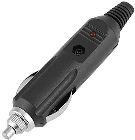 AUTOZOCO Conector para mechero de coche, Adaptador de encendedor de cigarrillos, Enchufe de alimentación para encendedor de cigarrillos, 5A 12 V 24 V, Indicador LED, fusible diodo