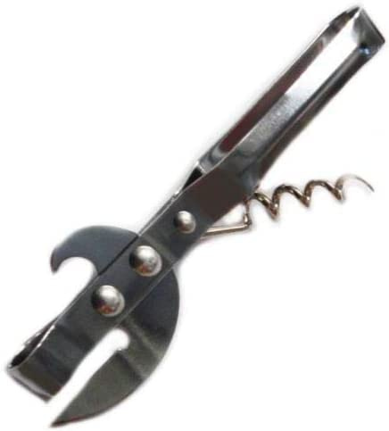 BargainGenie Stab Can Tin Bottle Opener with Cork Screw Old Fashion Traditional