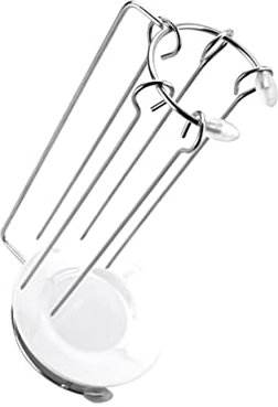 Cabilock Porte-Manteau Suspendu en Acier Inoxydable pour Barbecue, Support à Brochettes Bac Récupérateur, Détachable, Ensemble 1