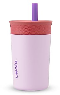 Owala Tumbler Kids Stainless Steel Water Bottle 12 oz Lilac Rocket