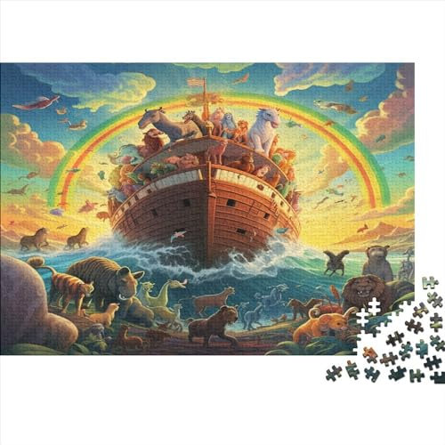 Arca Puzzle De Madera | Juego De Fauna Desafío Y Entretenimiento | Ideal para Regalar A Tu Pareja O Amigos |Ejercita Tu Mente | para Adultos Y Adolescentes 1000pcs (75x50cm)
