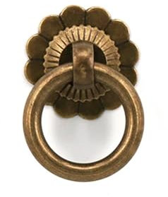 DUNSBY Türklopfer Vintage Messing Ringgriff Schubladenschrank Kommode Türknöpfe Griffe Chinesischer Möbelgriff Deko (Color : Dia 25mm)