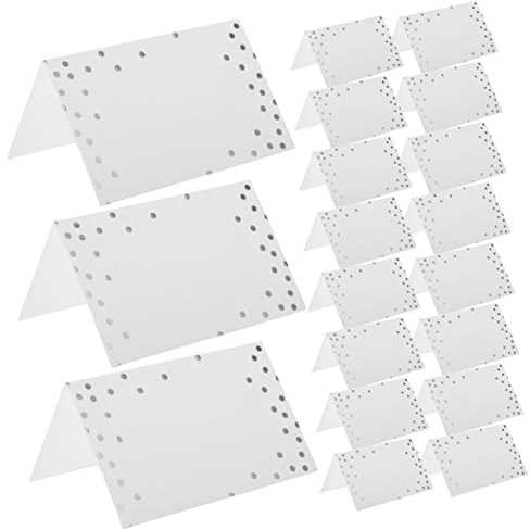 Operitacx 100stücke Tischplatzkarten Sitzkarten für Hochzeiten Namenskarten Tischaufsteller aus Hochwertigem Material mit Punktdruck für Feiern und Partys