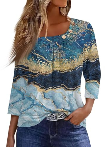 SCBFDI Camisa Blanca Mujer Verano Personalizada Beisbol Tallas Grandes Moderna Camiseta Y Blusa Azul XL