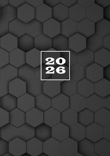 2026: A4 Kalenderbuch mit Uhrzeiten | 5 bis 23 Uhr Tag | 1 Woche auf 2 Seiten Buchkalender | Wochenplaner mit Zeit | Terminbuch Planer Agenda | Terminplaner Wochenkalender | Jahresplaner Grau Abstrakt