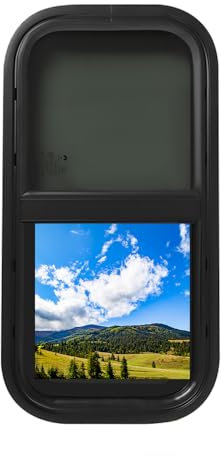 Presa d'Aria per Finestra Camper, Finestra per Camper 70 x 40 cm con Apertura a Spinta, botola per Finestra Camper con tendalino e Oscurante, Presa d'Aria per Finestra da Tetto Camper, per roulotte,