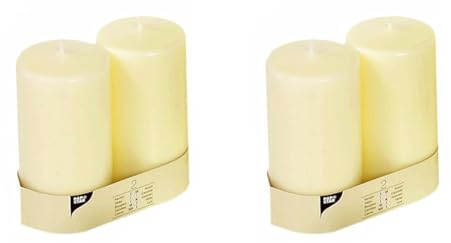 Papstar, Set di Candele cilindriche, ø 80 x 150 mm, 2 pz. (Confezione da 2)