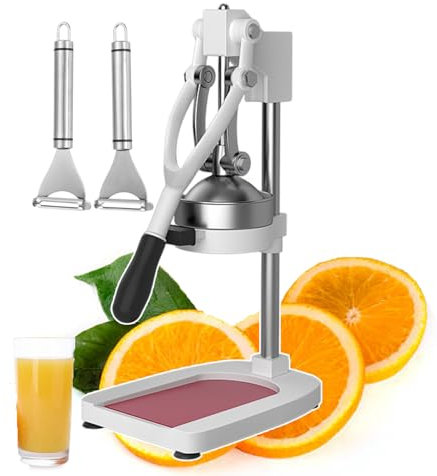 forplubossmmp Spremiagrumi, Spremiagrumi, Spremiagrumi, Spremiagrumi in Acciaio Inox con Base Larga E Imbuto Rimovibile, Robot da Cucina Professionali per Ristoranti, Bar dei Succhi,White