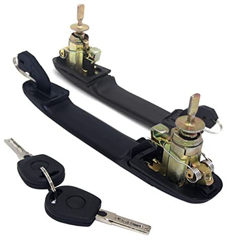MEXWLOP 2 Stück Türgriff vorne Links rechts mit Schlosszylinder, 33 mm Stiftlänge, for Ford, Galaxy 1995–2006, 6K0837205, 6K0837206 Schließsystem für Fahrzeugtüren