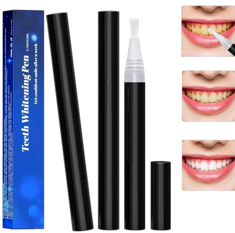 Xyleno 3 Pcs Teeth Whitening Gels: Tooth Bleaching Pen for Sensitive Teeth, Gel Refills for Teeth Whitening Tray Remove Stains Quickly, Fresh Breath for Brighter Smile