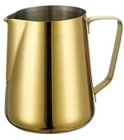 WENYOG Pot à Lait Pichet à café en Acier Inoxydable de 900ML, pichet à Mousse, Tasse à Fleurs, Cappuccino, Pot à Lait, Tasse à Expresso, Latte Art, mousseur à Lait(900ML No Scale)