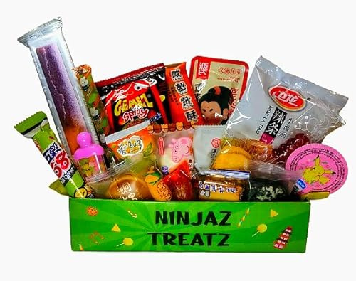 20 Snack e Caramelle Cinesi e Taiwanesi Assortite – Dolci e Salati, Gusti Unici dall’Asia, Idee Regalo, Box Degustazione