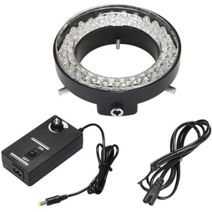Microscope Observation Adjustable 56 LED Ring Light Illuminator Lamp For Industry Stereo Microscope Camera Magnifier
