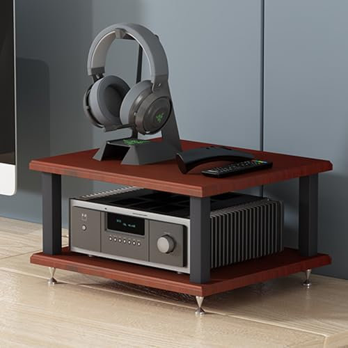 Media Stand,AV Media Stand Corner Shelf, 4 Tier Audio-Video Rack for Entertainment, Video Game Console, Stereo Receiver, Record Player - Living Gaming Recording Room Cabinet Display Shelf