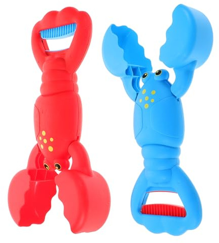 HOODANCOS 2pcs Lobster Sand Grabber Claw for Portable Lightweight Plastic Scoops for Beach and Snow Play Use Dual-function Sandbox and Snow Digger Fun Outdoor Group for Boys