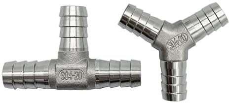 Giunto a tre vie 8 mm 10 mm 12 mm 13 mm 14 mm 15 mm 16 mm 19 mm 20 mm Raccordo a T con portagomma YTL Tipo 3 Raccordo for tubo in acciaio inossidabile 304 a tre vie(T type,8MM-OTHER)