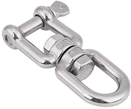 Ausla Grillete Giratorio de Acero Inoxidable 304 de Alta Resistencia, Herramienta de Grillete a Presión Resistente Al óxido y Fácil de Instalar para Uso Marino (10mm)