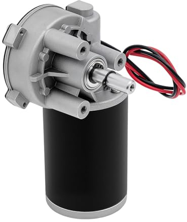 MEHOOSPVN 24V DC Getriebemotor 45W Scheibenwischermotor, Hohen Drehmoment Elektrischer Synchroner Zahnrad mit Linkem Getriebe für Torantrieb Fenster für Automatisch Tür Garage-Tisch Frontscheibe Vorne