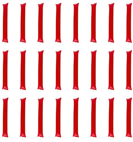 Hopzab 24PCS Inflatable Cheering Sticks, Reusable Party & Sports Event Noise Makers, Thickened Plastic Blow-Up Sticks for Celebrations and Games, Festive Supplies