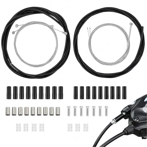 HuiLanYouSheng Fahrrad Bremszug- und Schaltzug-Set mit Bowdenzügen | Enthält Innenzüge, Endkappen und O-Ringe für MTB, Rennrad und E-Bike; Länge und Kompatibilität prüfen.