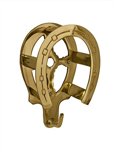 Brass Horseshoe Bridle Rack- Brass Finish