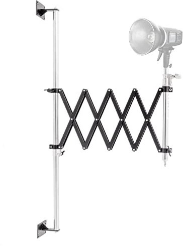 Pixapro 15-120cm Wall Mounted Boom Photography Lighting Video Studio Camera Light Photoshoot Lighting Portable Filming Lights Professional Accessories Scissor Boom