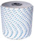 Corde d'amarrage de Bateau, Tressée en Bobine Polyester Multi-Taille, 8 mm x 100 m, Blanc avec Marque Bleue
