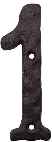 Pilang Zxxin-numéro de Maison, Montage Mural Fonte 8cm Fer de Porte en métal Numéro, for Hôtel Appartement Home Street DIY Décor, inscrivez Maison Nombre Digits, Solide et Durable (Color : Number 1)