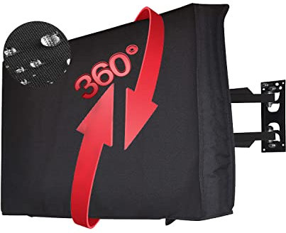 COOSOO - Copertura per televisore da esterni, impermeabile, universale, per televisori LCD, LED, Plasma, compatibile con supporti standard e con telecomando integrato (36-38)