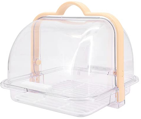 Beowanzk Portapane Moderno, Contenitore Pane Trasparente con Coperchio e Manico Antipolvere, Senza BPA