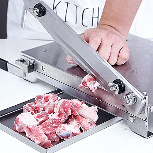 Affettatrice Manuale Professionale Commerciale per costolette, affettatrice per Alimenti per Verdure per Uso Domestico, Carne di Montone con Osso Duro, per macelleria Ristorante Cucina