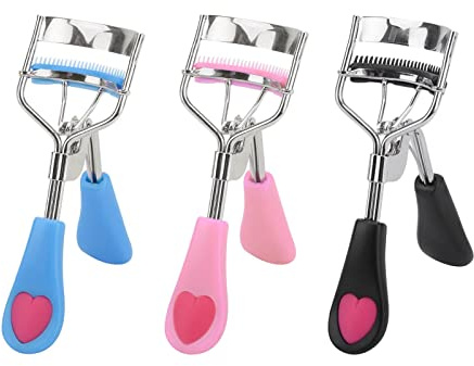 CfoPiryx 3pcs Eyelash Curler with Built in Comb, False Eyelashes Accessory, Professional Eyes Makeup Tools for Women Curled Eyelashes(Size:3 PCS)