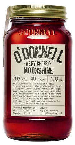 O'Donnell Moonshine – Very Cherry | Single Jar 700ml | 20% ABV | Premium Cherry Liqueur Gift in Mason Jar