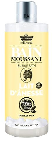 Bain Moussant Lait d'Ânesse 500mL - Les Petits Bains de Provence - 2 en 1 Gel douche & Bain moussant