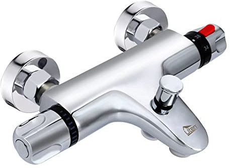 Uten Miscelatore Termostatico Doccia, Miscelatore Termostatico per Vasca-Doccia, Rubinetto Termostatico Vasca, Valvola Di Miscelazione con Controllo della Temperatura, Rubinetto Doccia in Puro Ottone