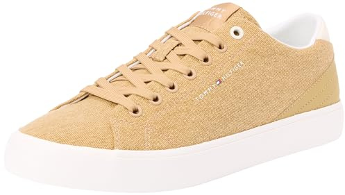 Tommy Hilfiger Zapatillas sneaker de lona Hombre Sneaker Low Calzado de verano, Verde (Classic Khaki), 41