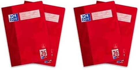 Oxford Schulheft A4, 16 Blatt, Lineatur 26, kariert, 2 Stück (Packung mit 2)
