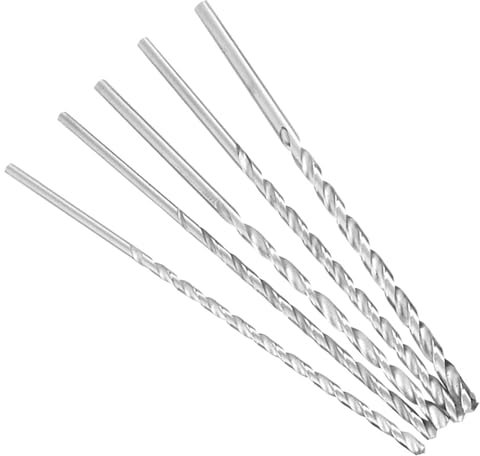 Konrunppy HSS Spiralbohrer mit rundem Schaft, extra lange Spiralbohrer für Holz und Metall (150mm)