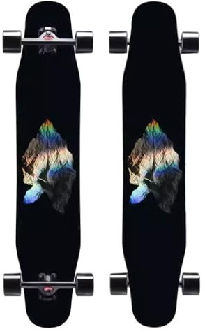 Skateboard Anfänger Longboards für Mädchen Jungen, Longboard für Erwachsene und Teenager, Longboard Komplettes Skateboard Tanzbrett 4 Rad Roller Skateboard Cruiser (Color : A)