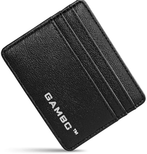 GAMBC Kartenetui Herren Men RFID Wallet - kartenetui - Geldbörse Herren - Portmonee Herren - Slim Wallet - Herren Portemonnaie - Schwarz