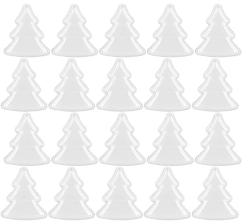 Briartw 20 Stück 3D-Baumstreuer-Abdeckungen für Kartenherstellung, 1,1 cm hoch, transparente Kunststoff-Streuer, Blasen zum Befüllen von Flüssigkeiten, Glitzer-Pailletten, Konfetti-Verzierungen für
