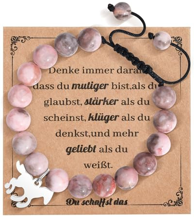 BOCHOI Pferde Armband für Mädchen Geschenke,5 6 7 8 9 10 11 12 jahre Geburtstags Geschenk für Mädchen, Weihnachten Armband Natursteine Geschenke Tochter Schwester Enkelin Tochter Nichte Freundschaft