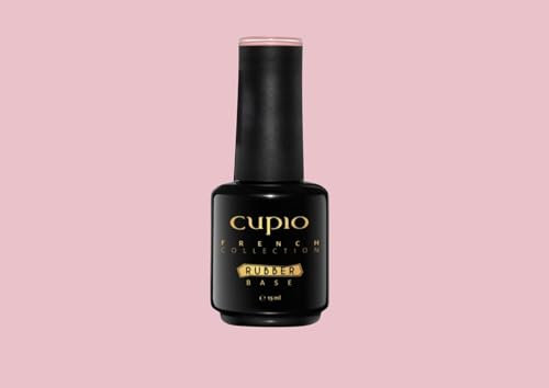 Cupio Rubber Base French Collection – Blush – UV/LED Builder Gel 15 ml – Sanftes Rosé – Natürliches Finish für elegante Looks & dezente French Maniküre