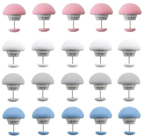 PSFXBM 20 PCS Mushroom Duvet Cover Clips - Non-Slip Holders for Bedding, Sheets, Curtains, Clothes, and Blankets